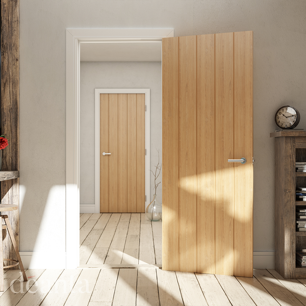 GALUNX Internal Oak Unfinished Galway 5P Door