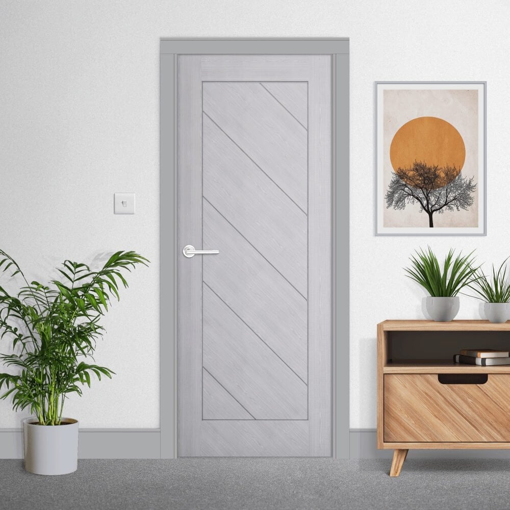 Internal Light Grey Fully Finished Torino 6P Door (35TORLXFSC)
